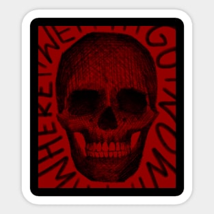 Where We Go Now Dark Skull Sticker